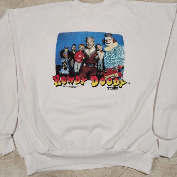 VTG 90s Howdy Doody Mens 2XL 1997 NBC TV Series Promo Crewneck Sweatshirt Hanes - Picture 3 of 12